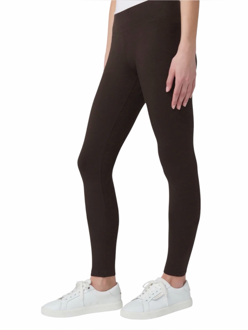 HUE Ultra Leggings With Wide Waistband in Brown Size Small